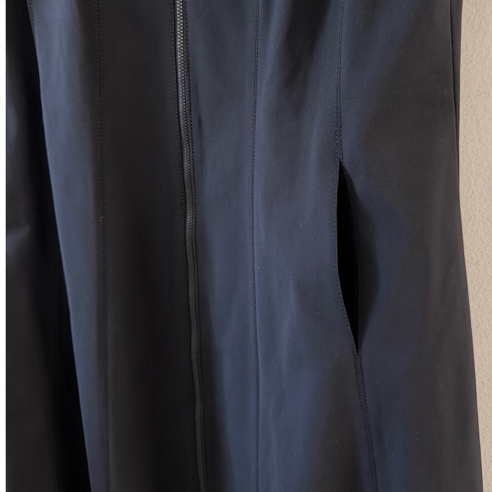 Lafayette 148 New York Black Zip Front Dress Short Sleeve Cotton Blend Size‎ 14 - Picture 5 of 10